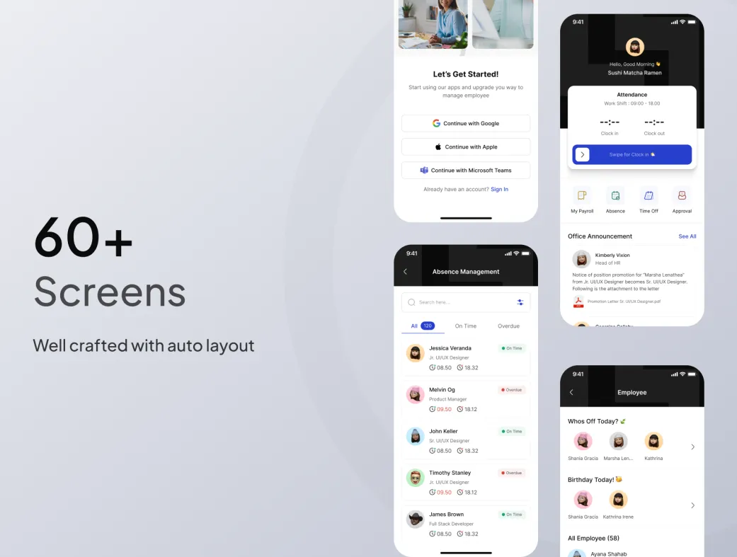 کیت UI مدیریت منابع انسانی کویدوس | KuyDos