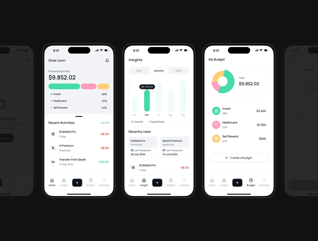 کیت UI ردیاب هزینه شخصی بالانس‌پرو | BalancePro