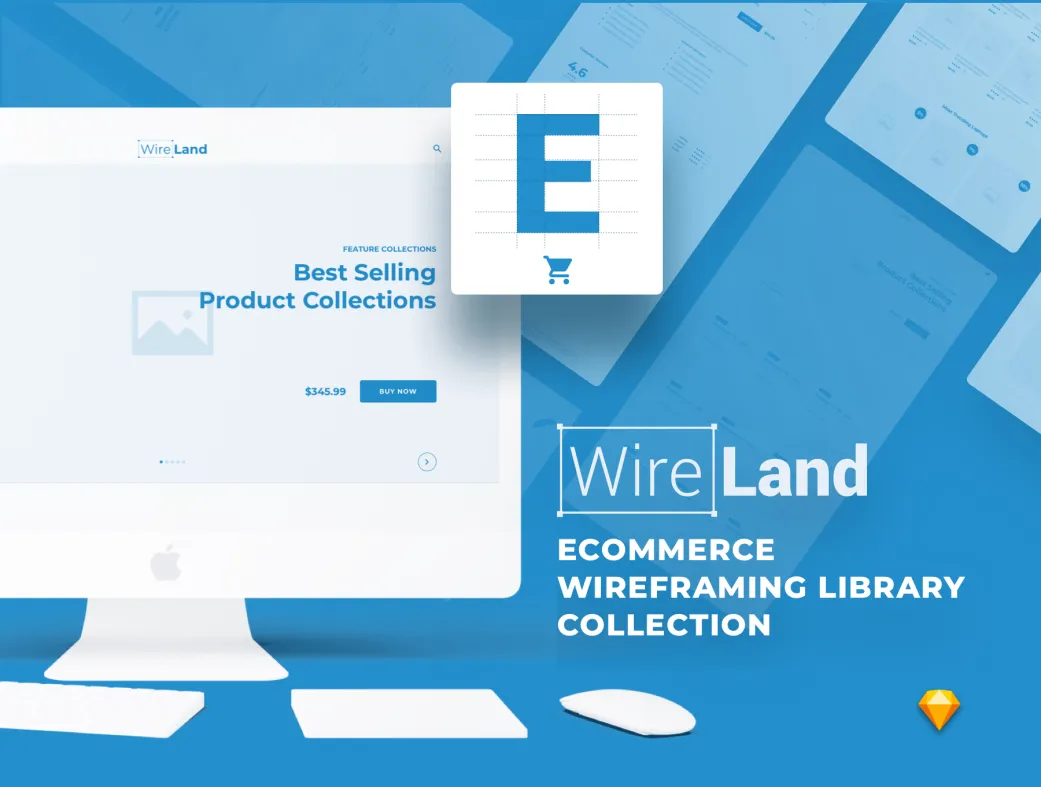 کتابخانه وایرفریم جامع برای طراحی فروشگاههای آنلاین | Wireland