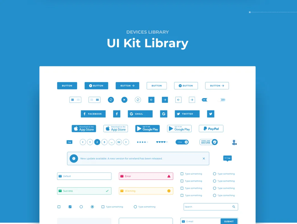 کتابخانه وایرفریم جامع برای طراحی فروشگاههای آنلاین | Wireland