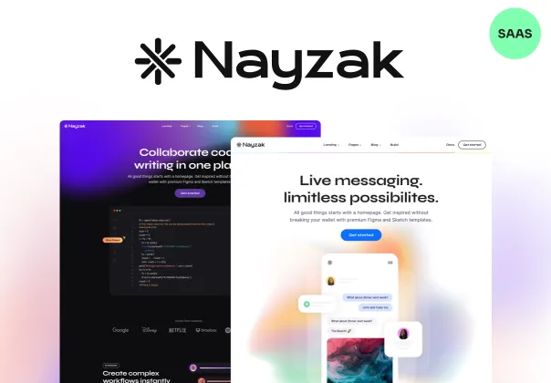 قالب HTML و کیت رابط کاربری نیزک | Nayzak - SAAS HTML Template & UI Kit