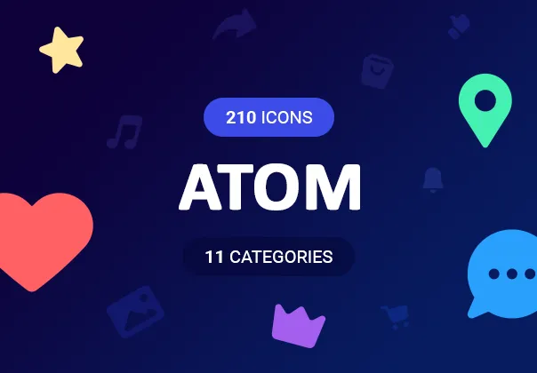 پکیج آیکون اتم | ATOM Icons