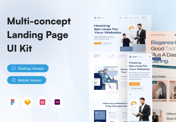 کیت رابط کاربری صفحه فرود بندلن | BandLan Landing Page UI KIT