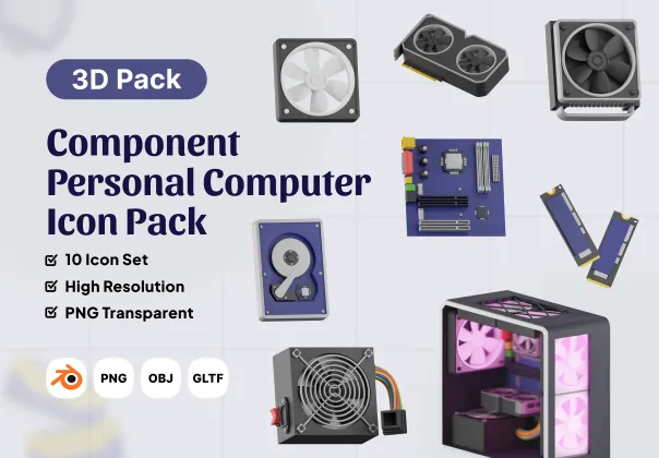 آیکون سه‌بعدی کامپیوتر شخصی