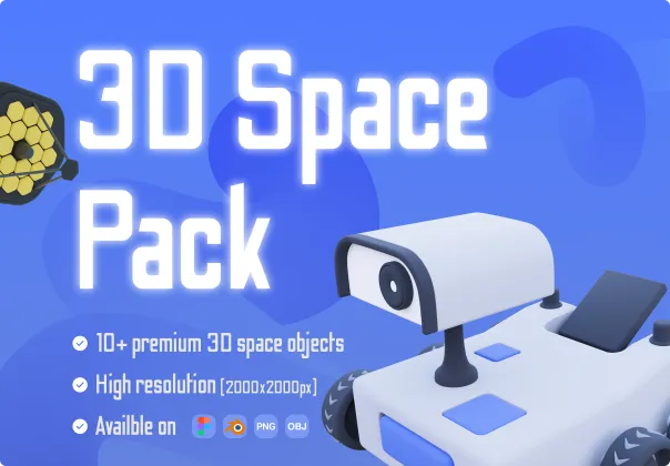 پکیج مدل های سه بعدی فضا | 3D Space Pack