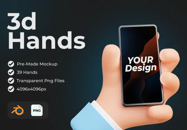 دست های کارتونی سه بعدی | 3D Hands