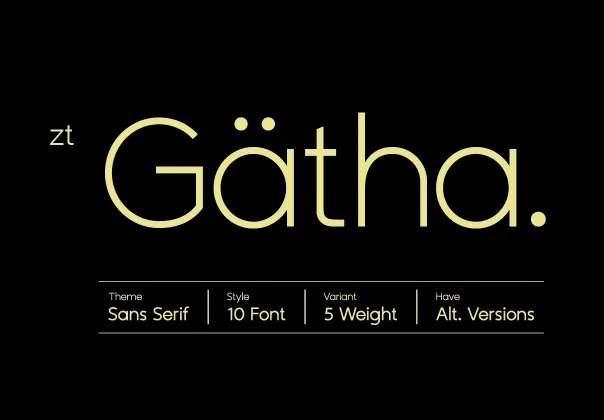 فونت لاتین گاتا زیت | ZT Gatha