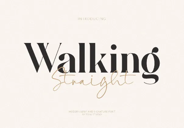 فونت لاتین دستنویس واکینگ | Walking Typeface