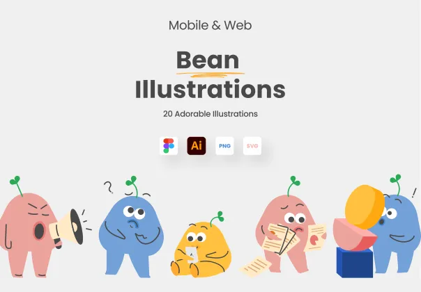 تصاویر وکتور لوبیا | Bean Illustrations