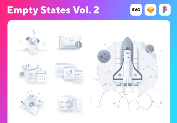 آیکون های وضعیت خالی |  Empty State Icons v2