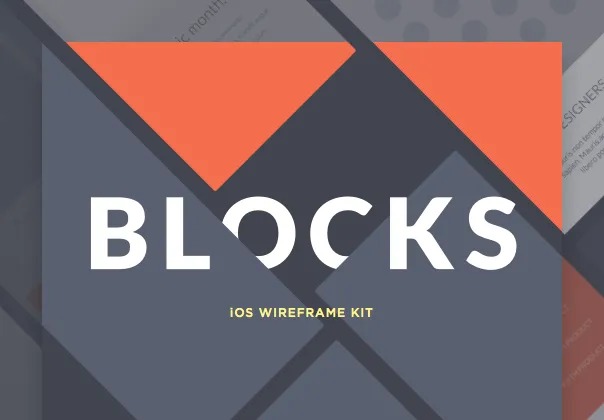 کیت وایرفریم بلوک های آی‌او‌اس | iOS Blocks Wireframe Kit