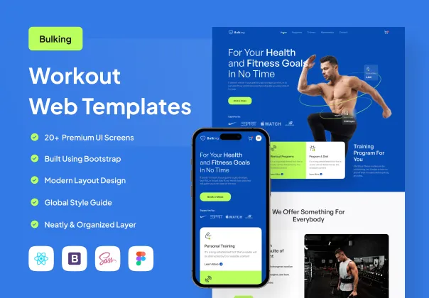 طرح قالب‌های ورزشی بالکینگ | Bulking Workout Templates