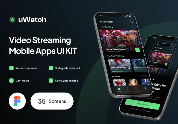 یوواچ - کیت رابط کاربری اپلیکیشن موبایل پخش ویدیو