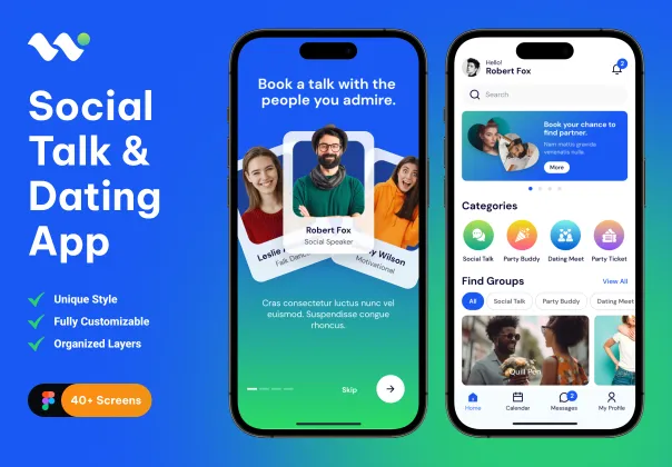 کیت رابط کاربری اپلیکیشن ویتالک | Wetalk