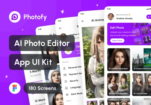 کیت اپلیکیشن ویرایش عکس هوش مصنوعی فوتوفی | Photofy