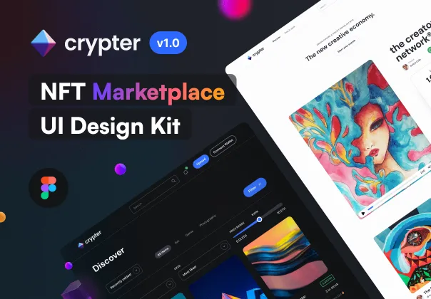 کیت رابط کاربری فروشگاه ان اف تی کریپتر  | Crypter NFT Marketplace