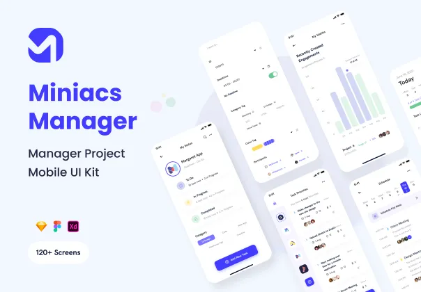 مینیاکس کیت رابط کاربری اپلیکیشن مدیریت کسب و کار | Miniacs App UI Kit