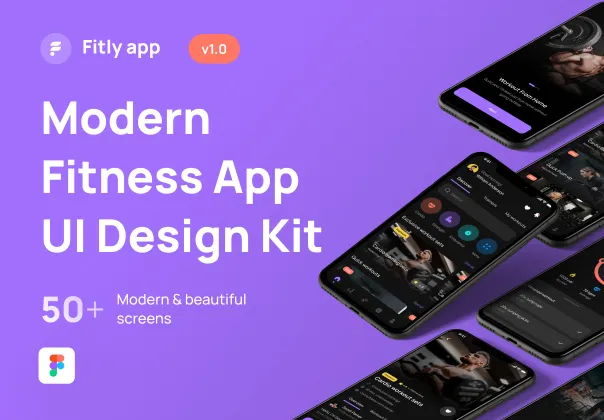 کیت رابط کاربری اپلیکیشن ورزشی فیتلی | Fitly App UI Kit