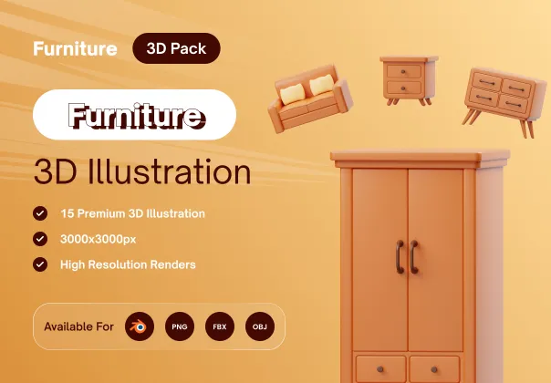 آیکون های مبلمان سه بعدی 🪑 | MyFurniture