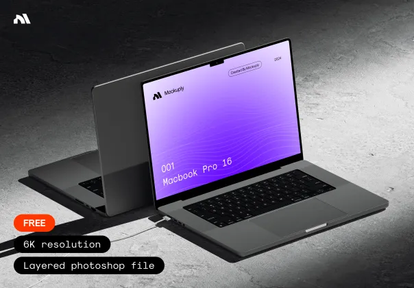 موکاپ رایگان Macbook Pro 16 از Mockuply