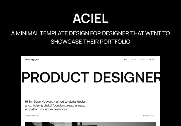 قالب پورتفولیو اسیل | Aciel Portfolio Template