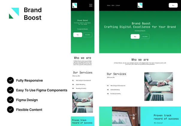 قالب لندینگ پیج برند بوست | Brand Boost