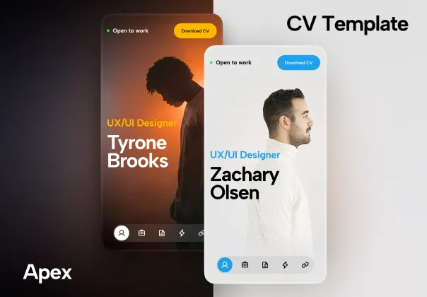 رزومه و قالب CV Apex | framer