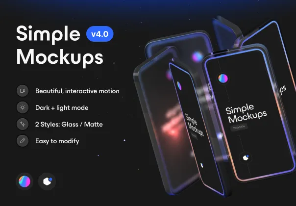 موکاپ‌های ساده ولوم ۴ | Boost Your 3D Showcase - Crafted with Spline by the UI8 team 🚀