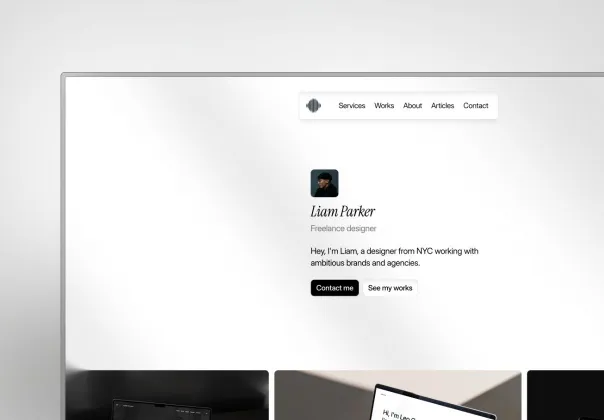 الگوی پروتفولیو رایگان نارو برای فریمر