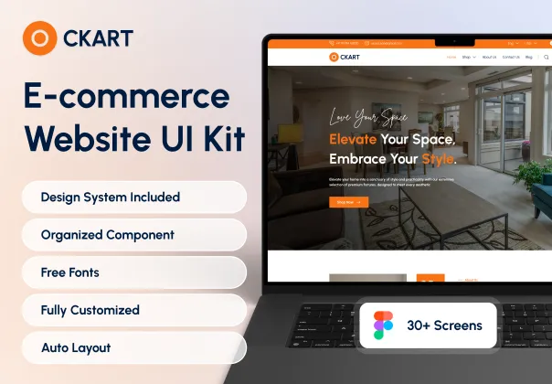 کیت UI وب‌سایت فروشگاه آنلاین Ckart