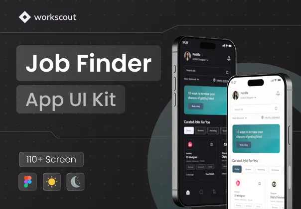 کیت UI رایگان اپلیکیشن یافتن کار WorkScout