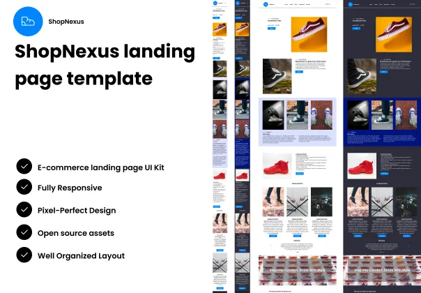 قالب UI رایگان فروشگاه آنلاین ShopNexus Elite | ShopNexus