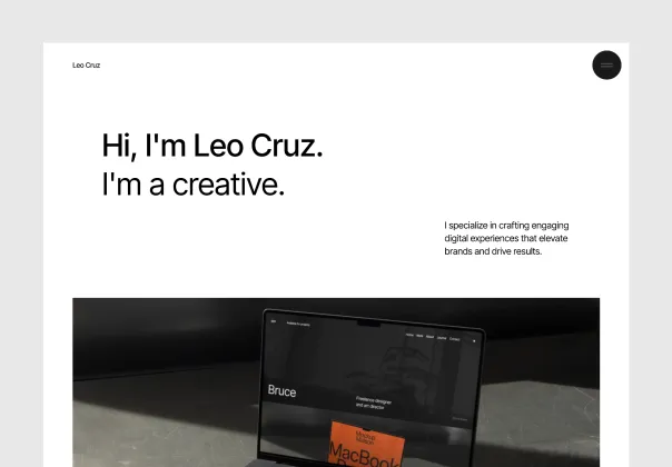 قالب رایگان پورتفولیو LEO برای Framer | framer