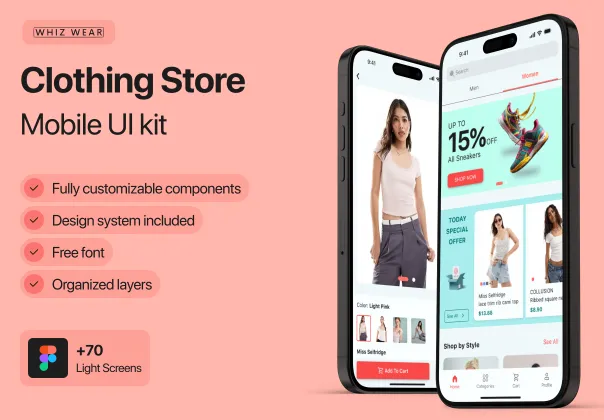 کیت UI فروشگاه لباس ویز ویر | Wiz Wear