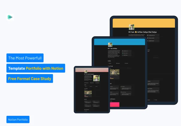 قالب ساختار پذیرایی به‌راحتی برای جستجوی کار UX با ایجاد پروتفولیو ساده شده! | Notion