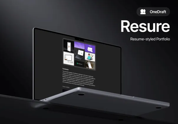 وب‌سایت رزومه Resure - طرح سایت رزومه