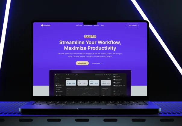 قالب وب‌سایت SaaS سونر | قالب فریمر