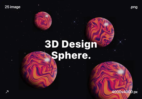 کره سه‌بعدی طراحی قرمز | 3D Design Sphere