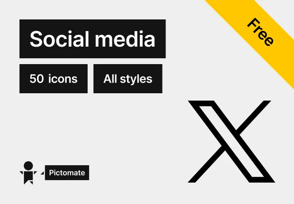 آیکون‌های رسانه‌های اجتماعی رایگان - 50 آیکون | Figma