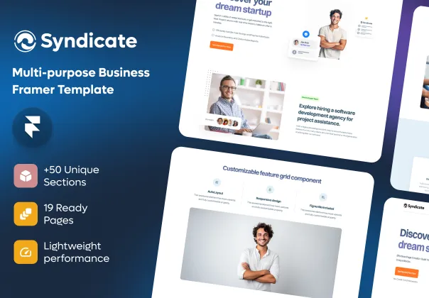 قالب Framer رایگان سیندیکیت