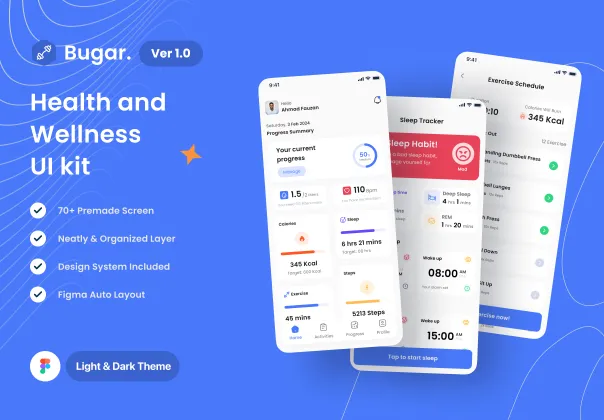 کیت UI سلامت و تندرستی بوگار