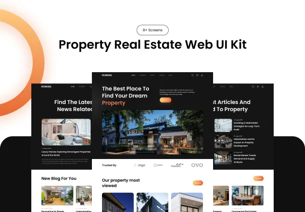 کیت UI وب هونیان - فروش املاک | Hunian