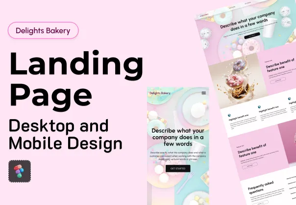 صفحه اصلی وبسایت رایگان پخت و پز Delights Bakery