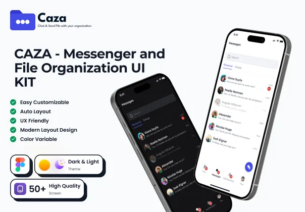 کیت UI رایگان پیام رسان و سازماندهی فایل برای شرکت‌ها