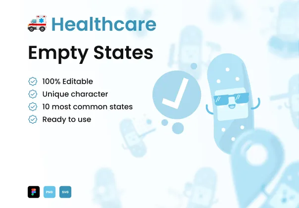 Healthcare Empty States | Medical Plaster 🩵
کاراکتر منحصر به فرد برای اپلیکیشن سلامتی شما! 100٪ رایگان و قابل ویرایش.

بایگانی: figma, رایگان
سازگاری با: Figma

با عشق،
تیم Apiko 💚