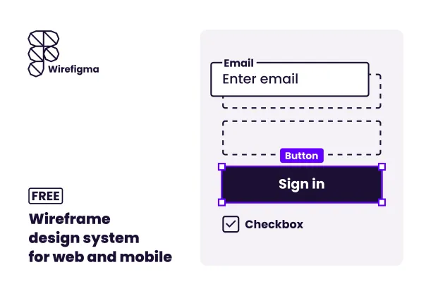 سیستم طراحی وایرفریم برای وب و موبایل | رایگان | figma
