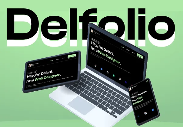 الگوی وب‌سایت Delfolio برای توسعه‌دهندگان، طراحان و خالقان