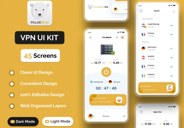 کیت رابط کاربری VPN موبایل
