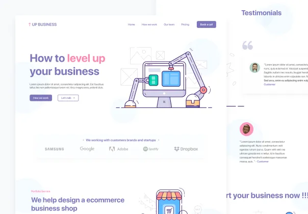 وب‌سایت صفحه نخست - ارتقاء کسب و کار شما