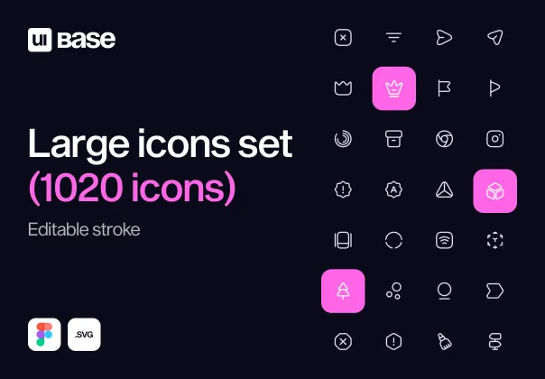 مجموعه آیکون‌های بزرگ (بیش از 1000 آیکون SVG، طرح خطی) | برچسب: رایگان